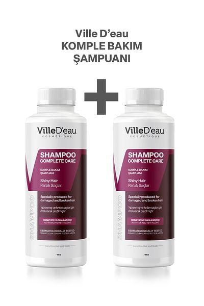 VilleD'eau 2 Pieces Complete Care Shampoo Special for Oily Dyed Damaged Hair Travel Size Unisex