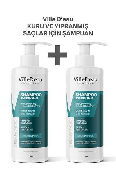 VilleD'eau 2 Pieces Shampoo Special for Dry Drained Painted Vible Hair Special Anti-Dump 400 ml