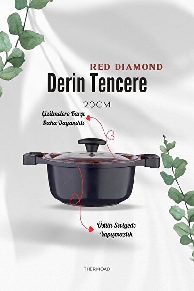ThermoAD | Tencere Seti | Graneu Serisi | 7 Parça | Red Diamond