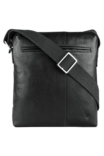 Hidesign Fitch 04 Crossbody Bag for Men | Premium Genuine Leather | Compact & Stylish | Black