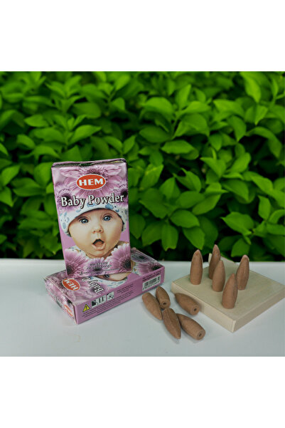 Hediye Kesesi Bebek Pudrası (Baby Powder) Back Flow Geri Akışlı Konik Tütsü M...
