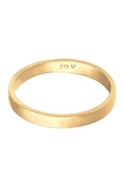 ELLI Ring Damen Band Ehe Hochzeit Partner Klassisch aus 375 Gelbgold