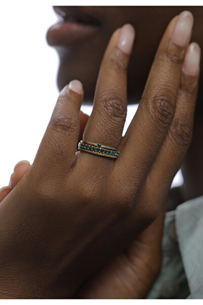 ELLI Dámský prsten Solitaire Memoire se skleněnými krystaly ze sterlingového stříbra 925, pozlacený