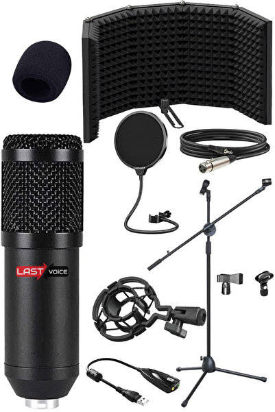 Lastvoice Bm800pf Mikrofon Yalıtım Paneli Stand Filtre Shock Mount Set