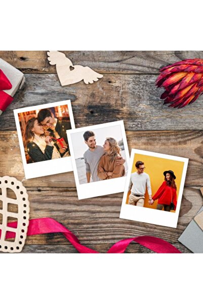 Hediye Kesesi Mini Pola Kart Fotoğraf Baskı 6x9 cm - 4 Adet