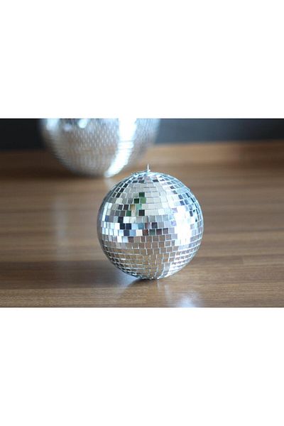 bizdenpastacılık Disco Ball 10 cm - Handmade High Quality - Home Decoration - Table Decoration - Cake Decoration 1 Pc
