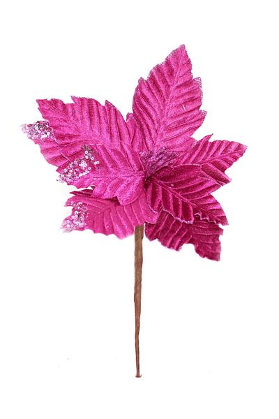 Partifabrik Christmas Tree Fuchsia Luxury Flower Ornament 35 cm 1 Piece - Christmas Ornament