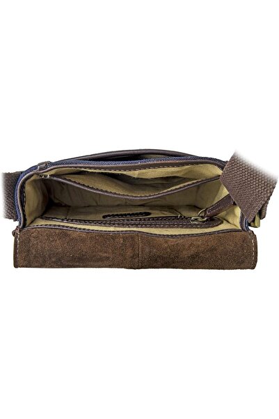 Hidesign Aiden 03 Small Messenger Bag for Men - Canvas & Genuine Leather, Blue