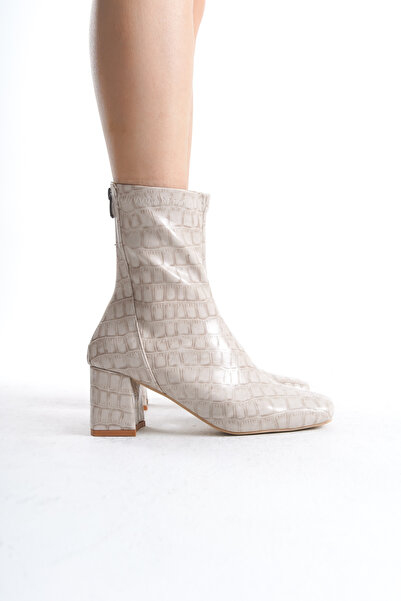 BAKGİY Ten Kroko Kadın Streç Bot BG1171-116-0001