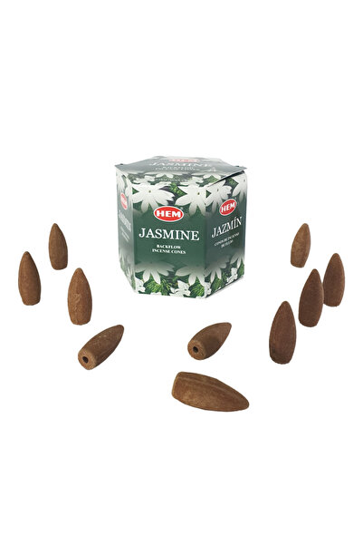 Hediye Kesesi Yasemin (JASMİNE) Geri Akış Şelale 10'lu Tütsü Mumu