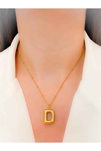 Trinos قلادة من الفولاذ على شكل بالون قلادة على شكل حرف قلادة دوريكا