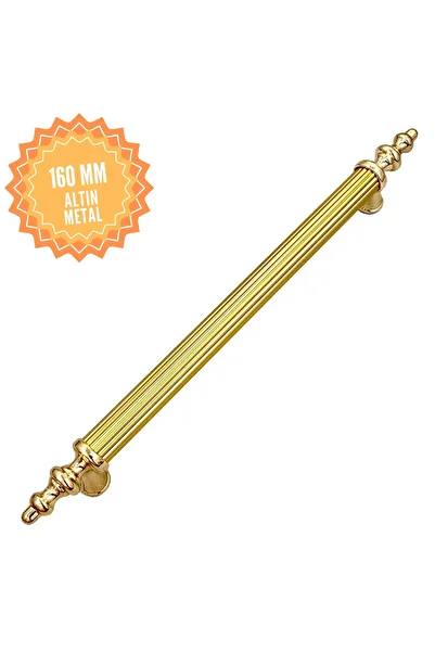 KOÇSAN Elif Gold 160 mm Handle, Luxury Country Kitchen Furniture Cabinet Drawer Handle