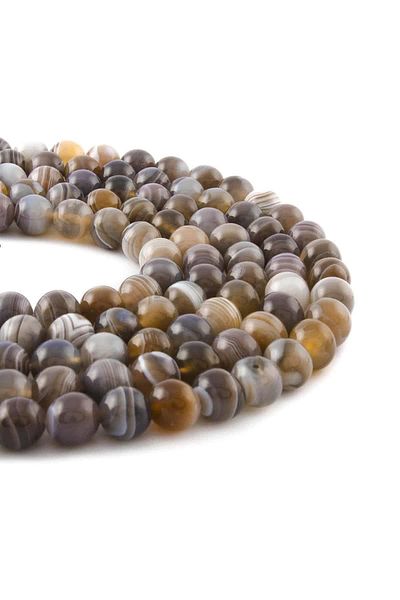Uçar Doğaltaş Botswana Agate Natural Stone Brilliant Sphere Cut 8mm Array [Aa]