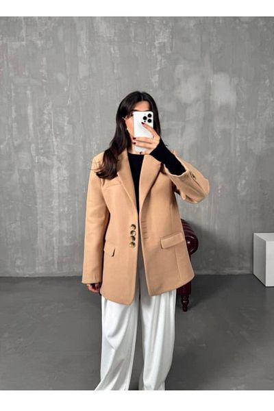 manana fashion Jachetă Blazer Oversize Maro Lăptos