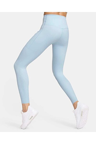 Nike Go Firm-Support Mid-Rise Full-Length Training Mavi Kadın Tayt