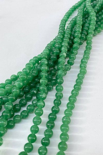 Hobigram Green Ceyt Dizi Sphere Cut 8 mm 1 String Natural Stone – Χάντρες, Κομψό Σχέδιο, Γυναικείο Αξεσουάρ – Χάντρες –