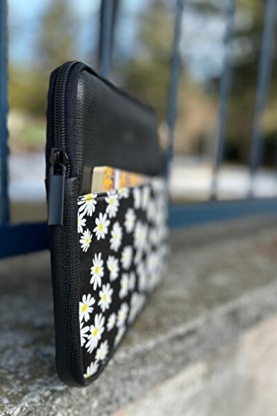 worken حافظة كمبيوتر لوحي لجهاز ايباد 11 بوصة، جالاكسي، لينوفو ديزي مطبوعة باللون الأسود