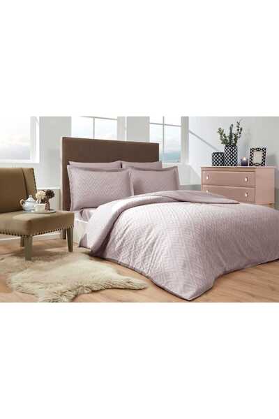 Özdilek Geometrik Jakar Saten Çift Kişilik Nevresim Takımı