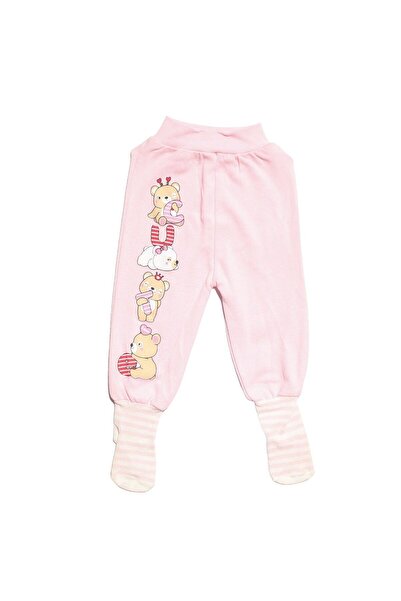 bebegen Kız Bebek Ayılı Cute Baskılı Kendinden Çoraplı Tek Alt