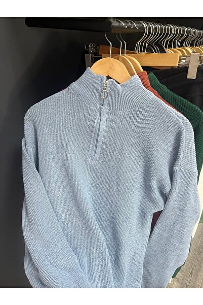 Butik Yarım Fermuarlı Kazak