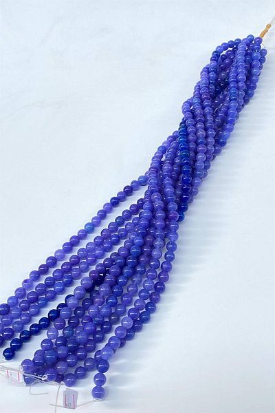 Hobigram Light Blue Ceyt Sphere Cut 8 mm 1 Strand Natural Stone – Beads, Stylish Design, Women's Accessory – Boncu