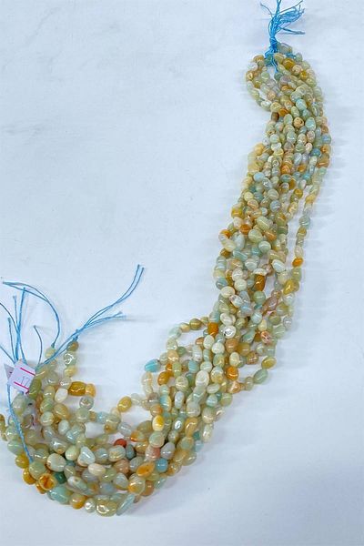Hobigram Green Natural Stone Lentil Cut 1 String – Special Design, Accessory, Quality Production, Eye-Catching Style – B