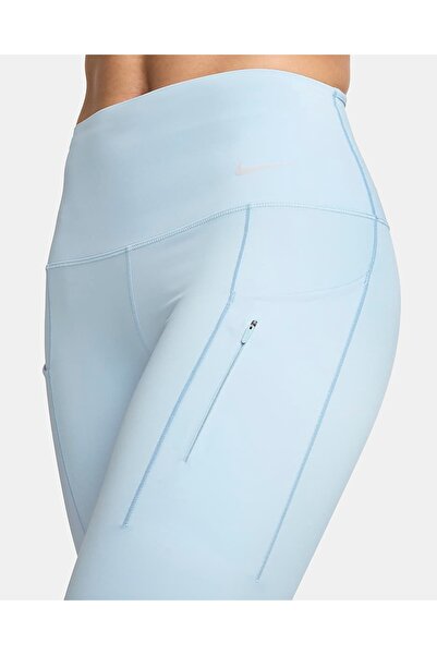 Nike Go Firm-Support Mid-Rise Full-Length Training Mavi Kadın Tayt