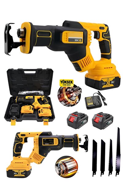 OG GERMANY STEEL Kömürsüz Motor 4 Bıçaklı 2x Akülü Şarjlı Tuğla Yutong Et Kem...