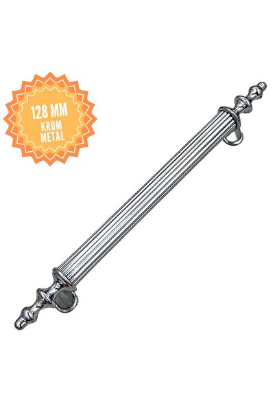 KOÇSAN Elif Krom 128 Mm Kulp, Lüks Country Mutfak Mobilya Dolap Çekmece Kulpu
