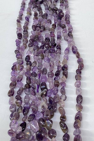 Hobigram Purple Amethyst Lentil Cut Natural Stone 1 String – Beads, Stylish Design, Women's Accessory – Beads – Beads
