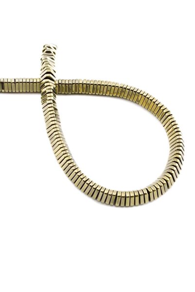 Uçar Doğaltaş Hematit Doğal Taş Parlak Antik Sarı 6x1mm Dizi