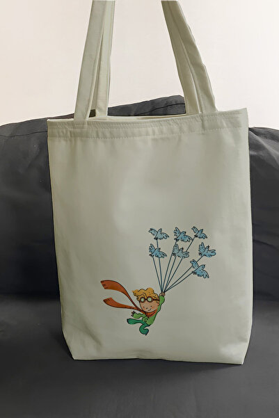 Printed Casual Beach Shopping Tote Cloth Bag with Quality Fabric Inner Pockets