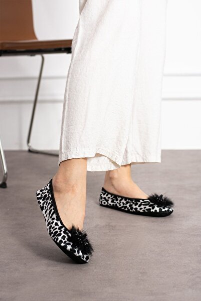 FUGA MODA Caty Benekli Pisi Pisi Papuci de casă Pantofi de casă Anti-alunecar...