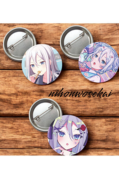 nihonwosekai 3 ADET Yoisaki Kanade Hatsune Miku Colorful PjSekai Anime Buton ...