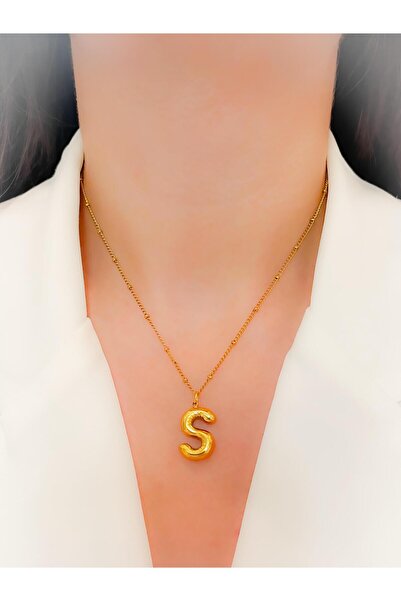 Trinos قلادة من الفولاذ على شكل بالون قلادة على شكل حرف قلادة دوريكا