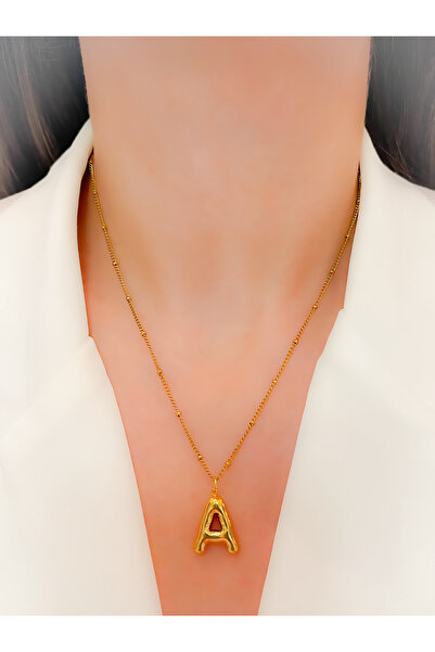 Trinos قلادة من الفولاذ على شكل بالون قلادة على شكل حرف قلادة دوريكا