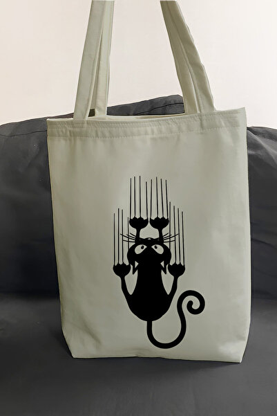 Printed Casual Beach Shopping Tote Cloth Bag with Quality Fabric Inner Pockets