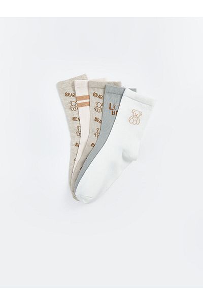 LC Waikiki Lcwk Шарени дамски чорапи 5 бр