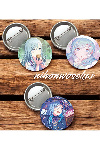 nihonwosekai 3 ADET Hinomori Shizuku Hatsune Miku Colorful PjSekai Anime Buto...