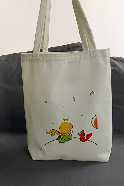 Printed Casual Beach Shopping Tote Cloth Bag with Quality Fabric Inner Pockets