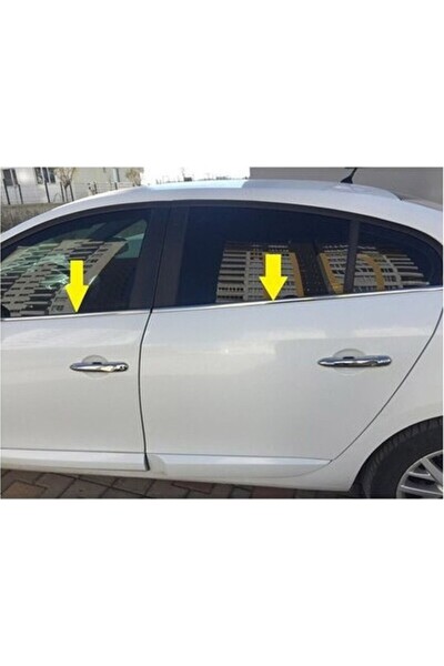 Kml34tuning55 Renault Fluence Krom Cam Çıtası 2010-2018 Paslanmaz Çelik 4 Parça