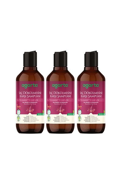 Agarta Natural Shampoo Anti Hair Loss 400 ml X 3 Pieces