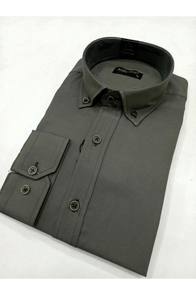 ATİLLA ÖZER Памучен Slim Fit без джобове Сезонен