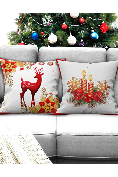 Ardizayn Πρωτοχρονιά - Κάλυμμα μαξιλαριού από βελούδινο ύφασμα Snowflake 2 τε...