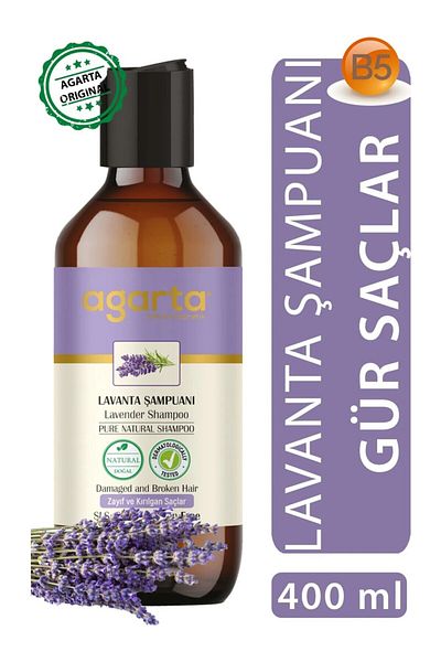 Agarta Lavender Natural Shampoo - 400 ml X 3 Pieces