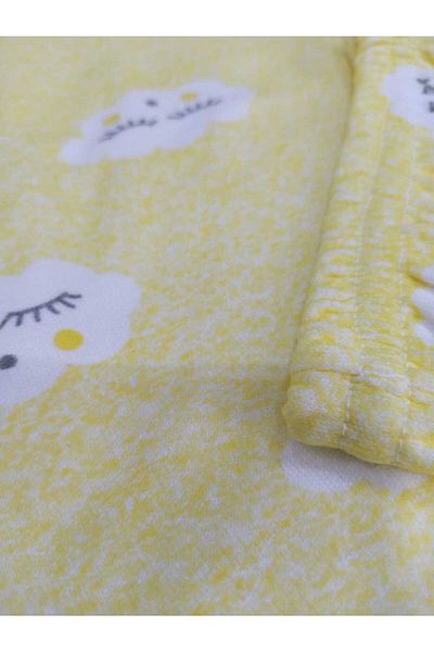 Store Unisex Yellow Cloudy Baby Pajamas Set - Nightgown Newborn