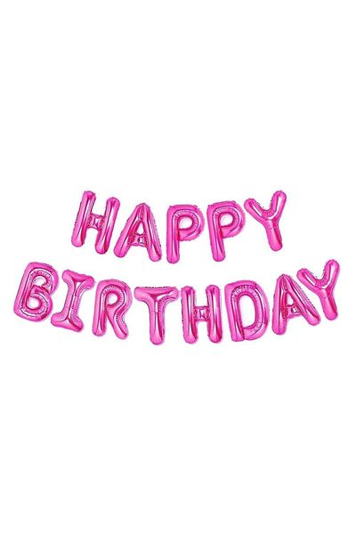Deniz Party Store Fuchsia Happy Birthday Foil Balloon