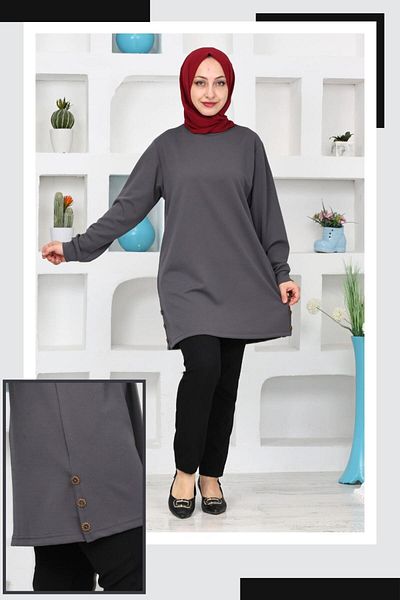 MaviMoure Women's Cycling Collar Slipping Button Slipping Flexible Lyclary Saw Tunic