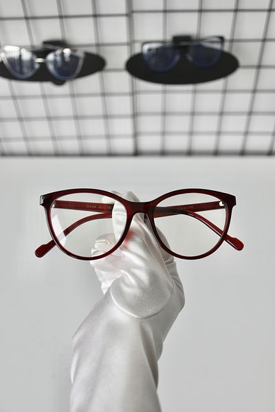 LOOKUP NEW Pascal Burgundy Red Cat Eye Transparent Tr90 Women Men Unisex Blue Screen Goggle Eyewear