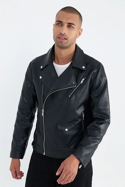 Leather jacket buy discount